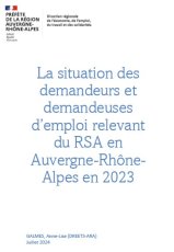 La situation des demandeurs et demandeuses d'emploi relevant du RSA en Auvergne-Rhône-Alpes en 2023