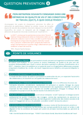 Fiche Question Prévention : Mon entreprise souhaite s'engager dans une démarche Qualité de Vie et Conditions de Travail, à quoi dois-je penser ?