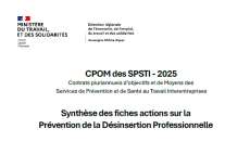 CPOM des Services de Prévention et de Santé au Travail Interentreprises - 2025 Synthèse des fiches actions sur la Prévention de la Désinsertion Professionnelle