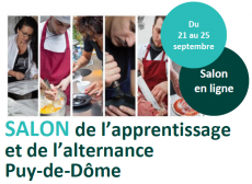 Puy-de-Dôme - Salon en ligne de l'apprentissage et de l'alternance du 21 au 25 septembre 2020