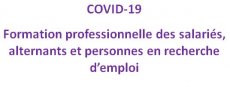 Questions/réponses Coronavirus - Covid-19 Formation professionnelle des salariés, alternants et personnes en recherche d'emploi